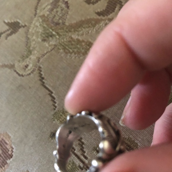 Navajo Squash Blossom Les Baker Sterling Silver Ring- 624 $80 or $70 w/offer - Picture 2 of 5